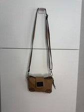 Cartera Bandolera Nicole Miller - Bolso Pequeño Tostado - Cremallera para Monedas - Tarjetero