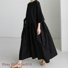 Vestidos sueltos de gran tamaño para mujer de moda línea A cómodos vestidos con lazo de verano talla