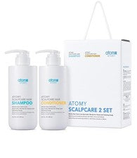 ATOMY Set Cuidado del Cuero Cabelludo Champú 500 ml Acondicionador 500 ml Cuidado de la Pérdida del Cabello Cuidado del 