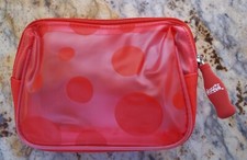 Bolso de Maquillaje de Viaje para Mujer Bolsa de Cosméticos Bolso de Mano Estuche Transparente Coca-Cola Lunares