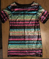 LAUNDRY BY SHELLI SEGAL Mujer Elástico Tejido Camiseta Vestido Rayas Multicolor 12