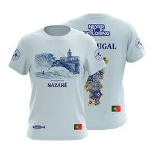 Camiseta Nazaré Portugal Vintage Gráfica Diseño Hecho a Mano Retro Viaje Souvenir