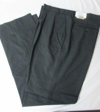 Pantalones de vestir para hombre gris plisado 48 50 sin dobladillo estilo Edwards 2633 poli lana