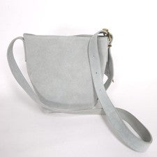 NUEVO Bolso Bandolera Margot NUEVA YORK Kaye Mini Cubo CUERO Gamuza Azul MG3318-KU