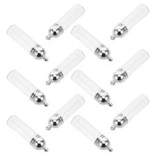 12 Pcs Essential Oil Bottle Pendant Clear Perfume Bottles Glass Keyring