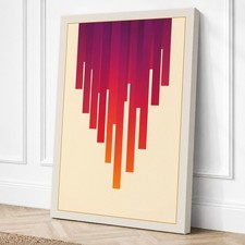 Impresión en lienzo geométrica de descenso cromático arte de pared decoración del hogar listo para colgar
