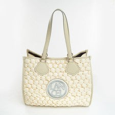 Bolso de Mano LANCEL Crema Burbuja Nylon y Cuero Grande Bolso de Hombro Shopper
