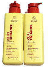 Paquete de 2 acondicionadores Be Care Love Believe mejora de rizos 5 % aceite de ricino 12 oz