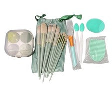 NUEVO 22 Piezas Maquillaje Belleza Juego de Herramientas - Cepillos, Esponjas, Etc.
