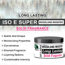 ISO E Super Woodland Whisper Bálsamo Perfume Sólido|Fragancia de Larga Duración para No Sexo