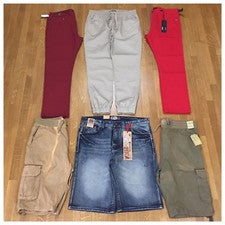 Nuevo Pantalones Cortos de Jean Blanqueados Lavado Ácido Jogger Carga Denim Talla 40 Moda para Hombres