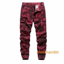Pantalones Largos Informales Para Hombre Carga Algodón Primavera Camuflaje Aire Libre Deporte Pantalón Lo último