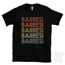 CAMISETA BARRESI ESTILO RETRO REPETIDO Hombre y Mujer Novedad Genial Nombre Regalo