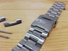 Correa de metal de reloj de glicina 22 mm de plata fabricante suizo genuino s...