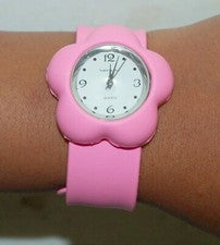 NUEVO Vernier Jóvenes Niñas Flor en Forma de Pulsera Reloj ROSA Claro Niños