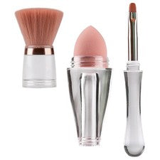 Juego de brochas de maquillaje de herramientas de belleza facial brochas de base portátiles de viaje