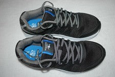 ZAPATOS DEPORTIVOS CON CORDONES NEGROS para hombre con detalles grises plateados TALLA 7.5 9 10 12