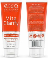 Limpiador facial orgánico ESSA Vita Clarify reducción de arrugas para toda la piel 4 fl oz