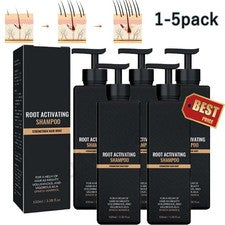 1-5X Champú Activador Natural de Raíz Crecimiento del Cabello para Cabello Más Grueso Más Jóvenes