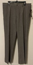 Pantalones de vestir Perry Ellis para hombre talla 36x32 marrón estilo chino ¡NUEVOS CON ETIQUETAS! M770r