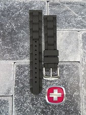 Nuevo Victorinox Swiss Army Correa de Goma Negro Buzo Reloj Correa 20mm 19mm X1 V