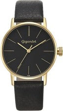 Gigandet Mujer Reloj de Cuarzo Acero Inox Pulsera Cuero Negro - MINIMALISM G43 -