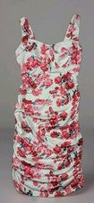 Mini vestido ceñido al cuerpo con estampado floral para mujer - Elegante diseño rosa y blanco talla pequeña