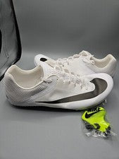 Nike Zoom Rival Sprint Puntas de Pista Blanco y Negro DC8753-100 Para hombres Talla 13”
