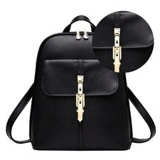 Mochila de PU de moda versátil bolso de hombro informal para estudiantes de 1 pieza para mujeres