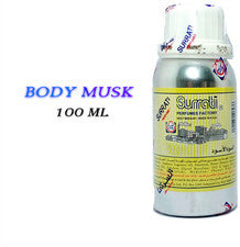 Aceite de perfume concentrado Body Musk Surrati, envasado de 100 ml, aceite Attar.