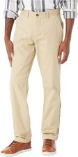 Tommy Hilfiger Pantalones Chinos Adaptables Para Hombre Ajuste Sentado Cierre Beige-30/32