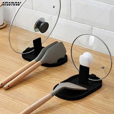 Soporte de tapa de olla plegable para utensilios de cocina espátula estante de almacenamiento Reino Unido