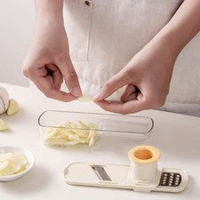 Cortador de ajo sencillo para cocina con recipiente para ingredientes limpios Preb