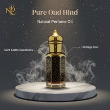 Pure Oud Hind - Grado A Dehn Oud | Aceite Oud indio tradicional | Leñoso ahumado