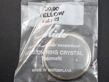 Ref#21 Reloj Amarillo Tensión Rng Cristal Mido Impermeable Vintage 30.90mm Permafit