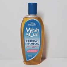 NUEVO Champú rizador vintage Wash & Curl Nutra Care fuerza extra dañado en seco 8 oz