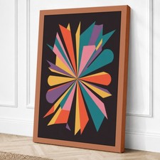 Impresión en lienzo geométrica radiante Sunburst arte de pared decoración del hogar listo para colgar