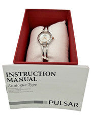 Reloj Pulsar PTA502 de acero inoxidable con esfera mop y cristales de Swarovski de moda para mujer