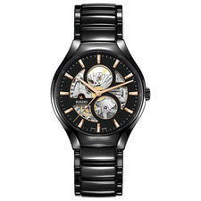 New Rado True Round Automatic Open Heart Black Dial Men's Watch R27107172