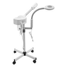 Vaporizador facial caliente 2 en 1 5X LED lámpara de aumento ozono salón spa cuidado de la piel