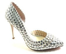 Jessica Simpson Preppi-B Blanco D'orsay Novia Estrás Stiletto Tacón Alto Bomba