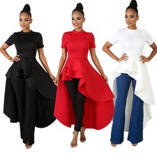 Vestido de noche irregular cintura alta color liso temperamento moda para mujer