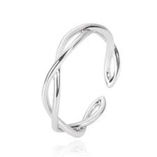 Anillo de dedo ajustable chapado en plata 925 cruz esterlina banda para el pulgar encanto moda