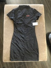 VESTIDO MINI CREMALLERA BODYCON AJUSTADO para mujer Full Send grande [Nuevo con etiquetas]