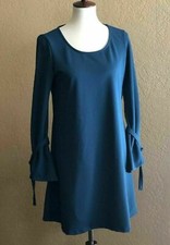 Vestido recto The Vanity Room para mujer verde azulado manga larga talla S nuevo sin etiquetas