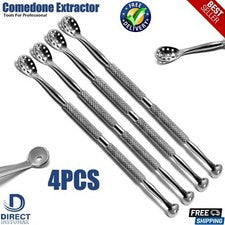Herramienta Extractora Removedor de Espinillas 4 PIEZAS Acero Inoxidable Espinilla Facial Mancha Acné Comedón