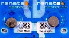 362 BATERÍAS RELOJ RENATA SR721SW (2 piezas) Nuevo Embalaje Vendedor Autorizado