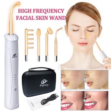 Máquina facial de alta frecuencia y 4 tubos de vidrio para antienvejecimiento acné cuidado de la piel SPA
