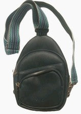 Bolso Bandolera Cluci Para Hombre Azul Marino Mediano Eslinga X Cuero con Correa de Guitarra Cremallera