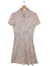Vestido de verano REKEN MAAR mujer manga corta estampado floral marrón casual talla 36
